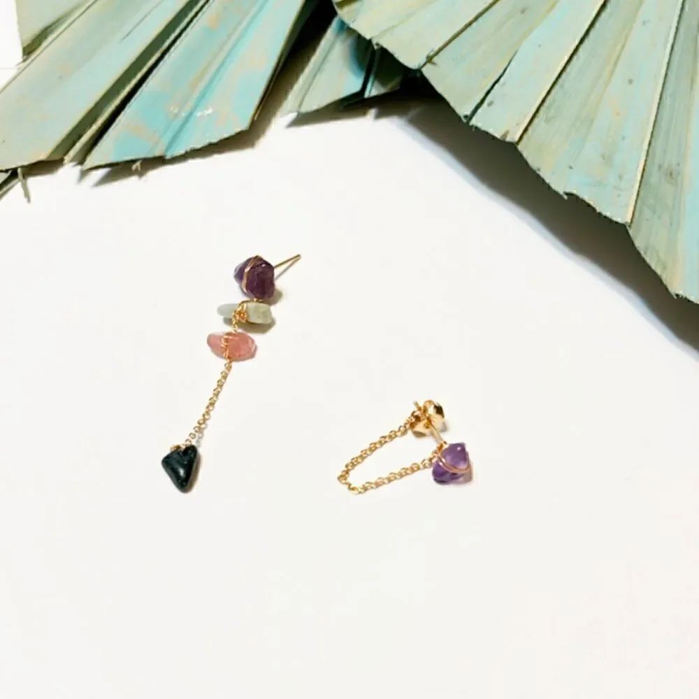 Crystal drop earrings  #480
